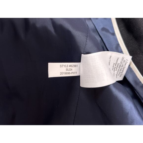 J Crew Jacket 8 Womens Vivienne Blazer Stretch Linen Black Gold Button - Picture 9 of 9